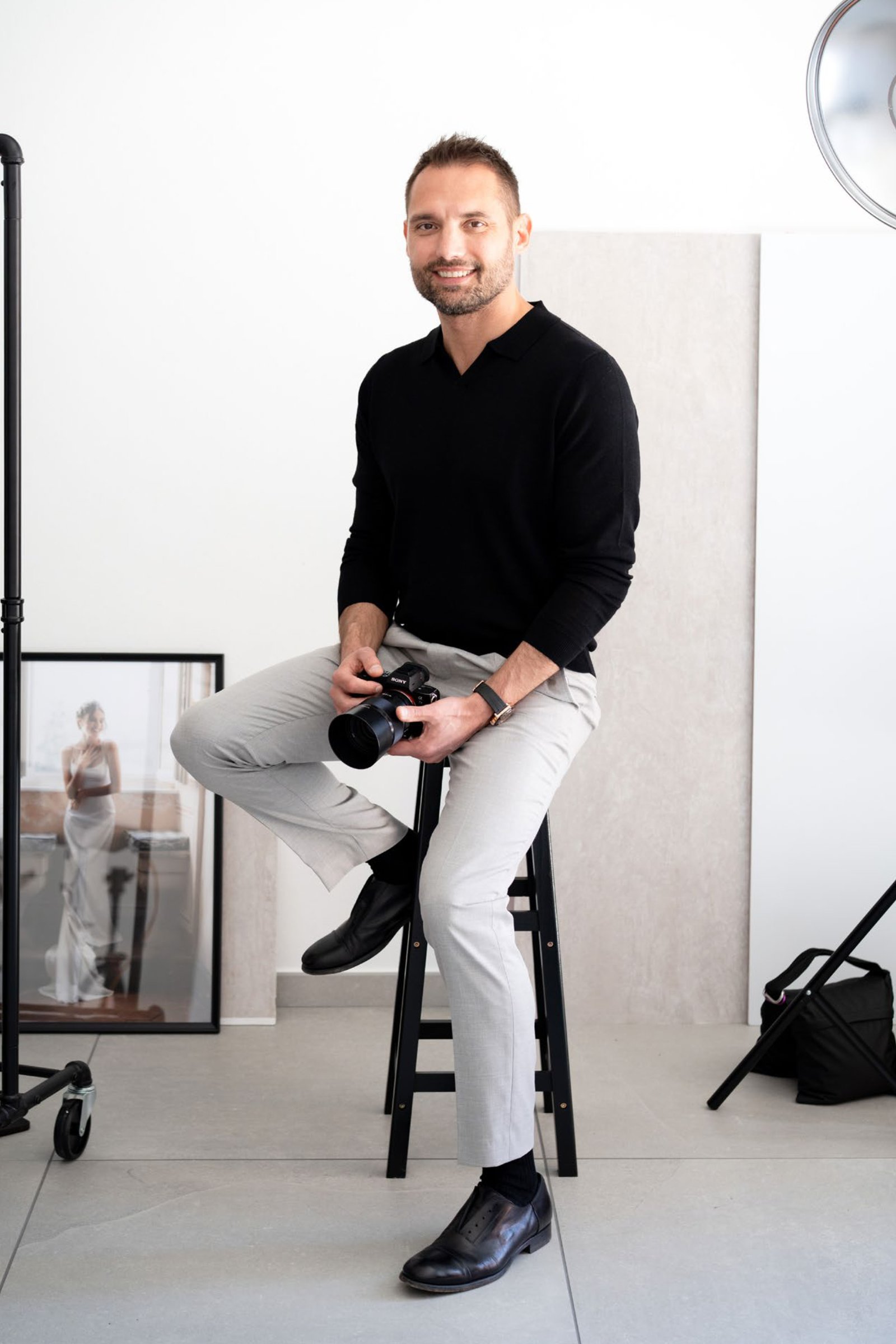 Federico Valenzano con la macchina fotografica